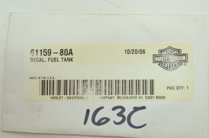 Fuel Tank Decal NOS