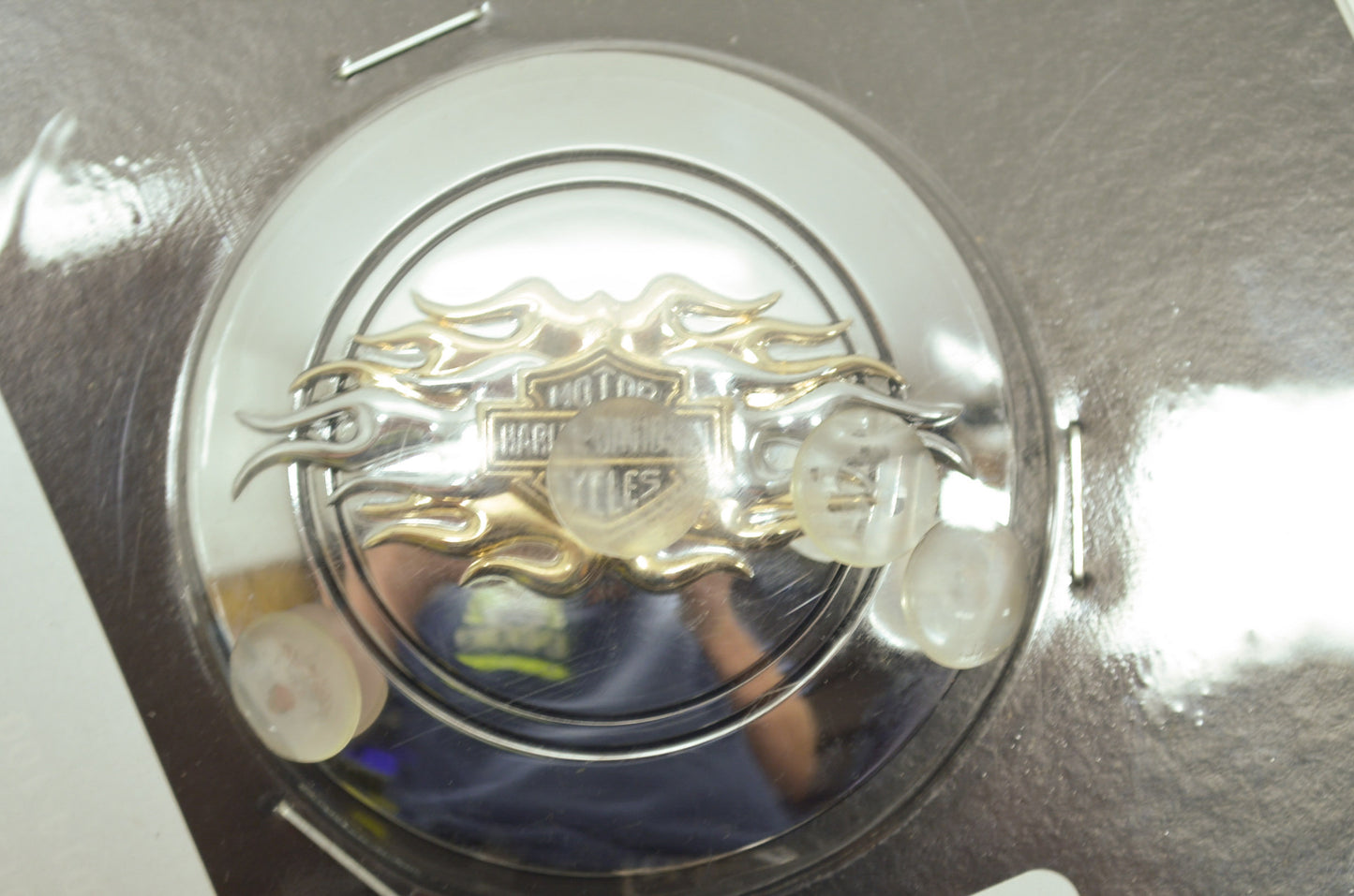 Gas Cap Medallion Flames 83 & Later NOS