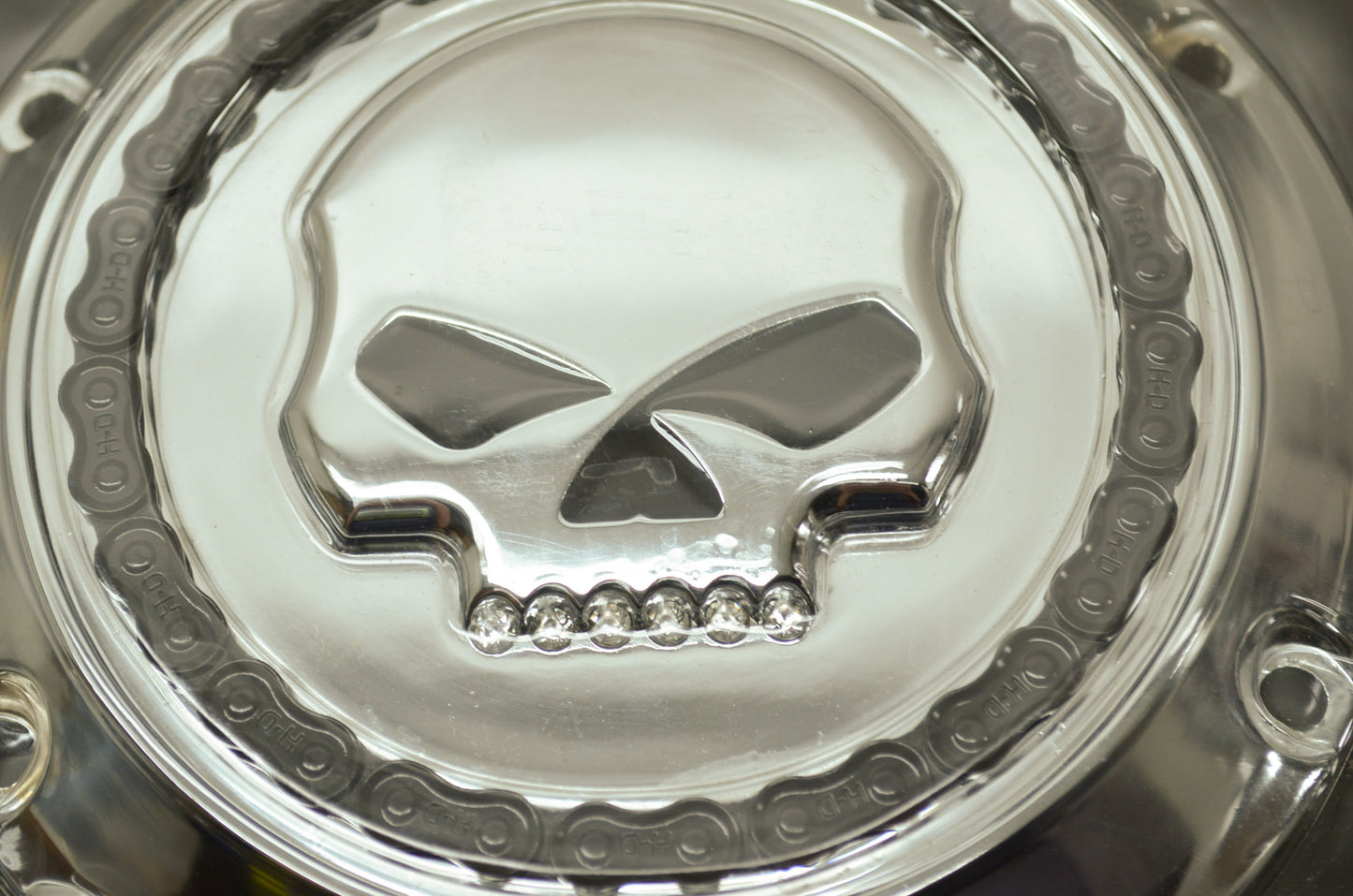 Skull & Chain Chrome Derby Cover XL Sportster NOS