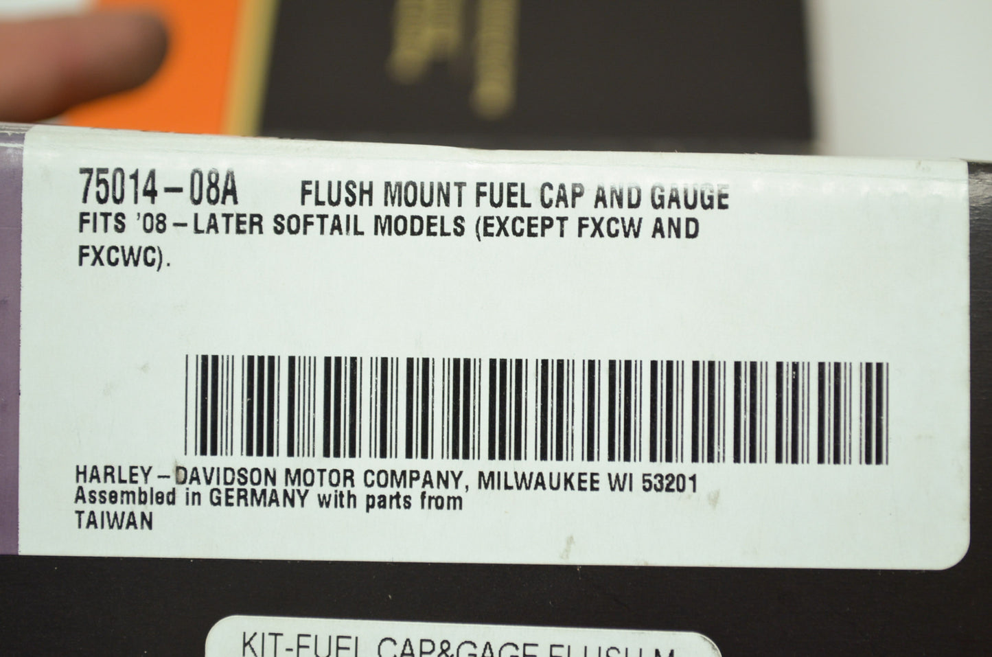 Flush Mount Fuel Cap and Gauge 08-14 Softail NOS