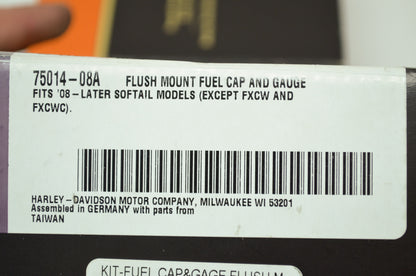 Flush Mount Fuel Cap and Gauge 08-14 Softail NOS