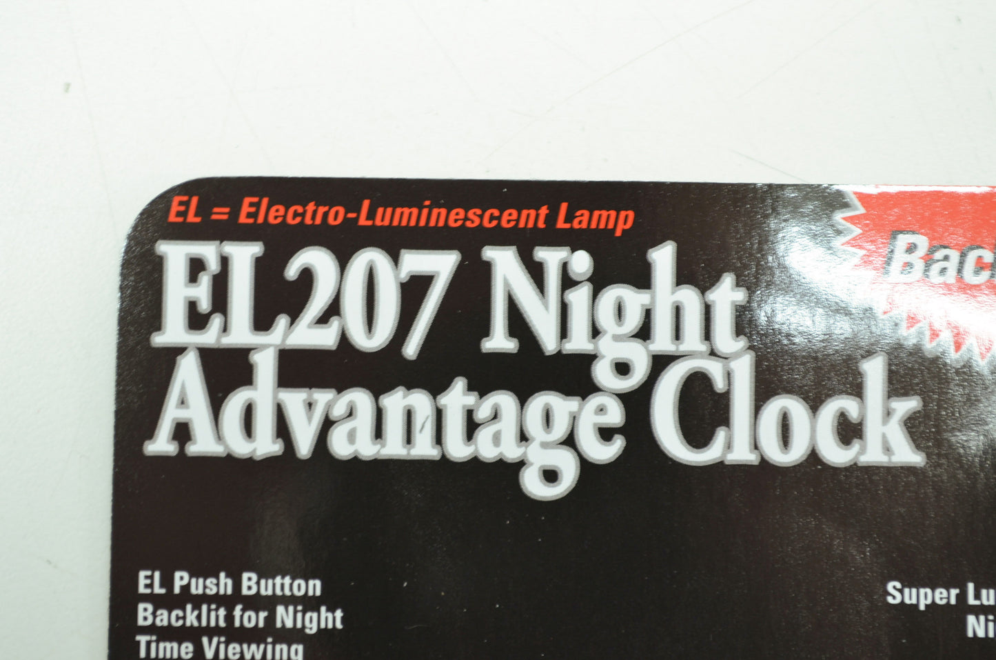 Gauge Clock with Backlight NOS