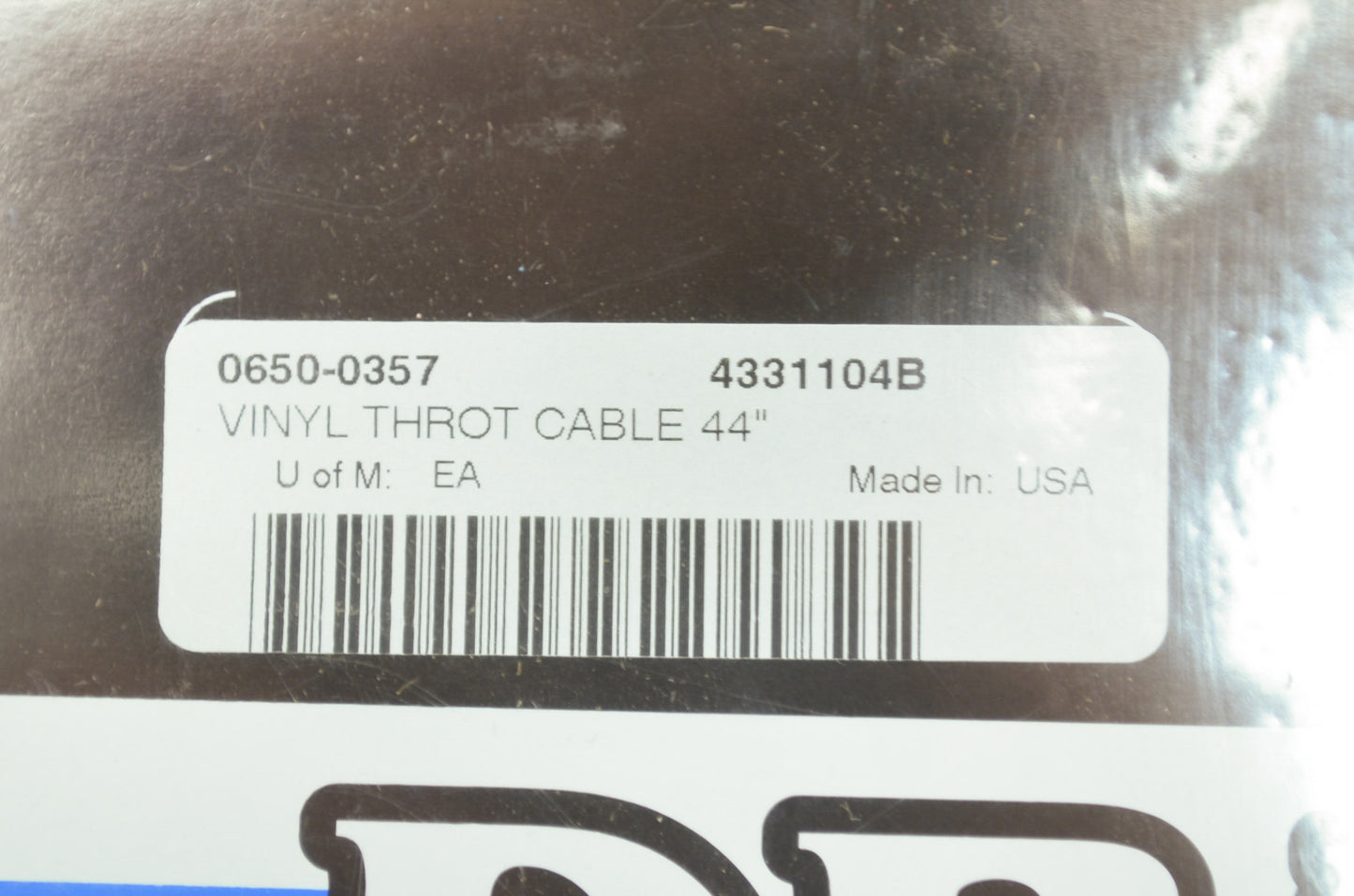 44' Vinyl Throttle Cable Vinyl Throttle Cable Custom NOS