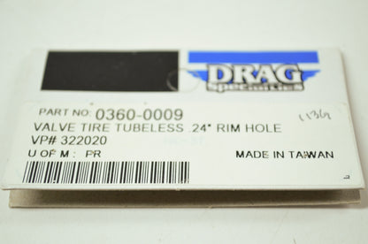Valve Tire Tubeless .24' Rim Hole NOS