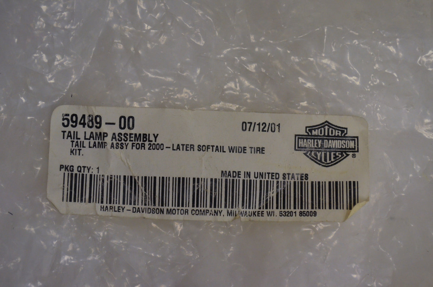 Tail Lamp Assembly NOS