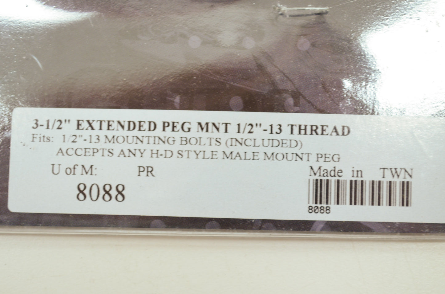 Kuryakyn 8088 3-1/2'' Extended Peg Mount Harley Davidson NOS