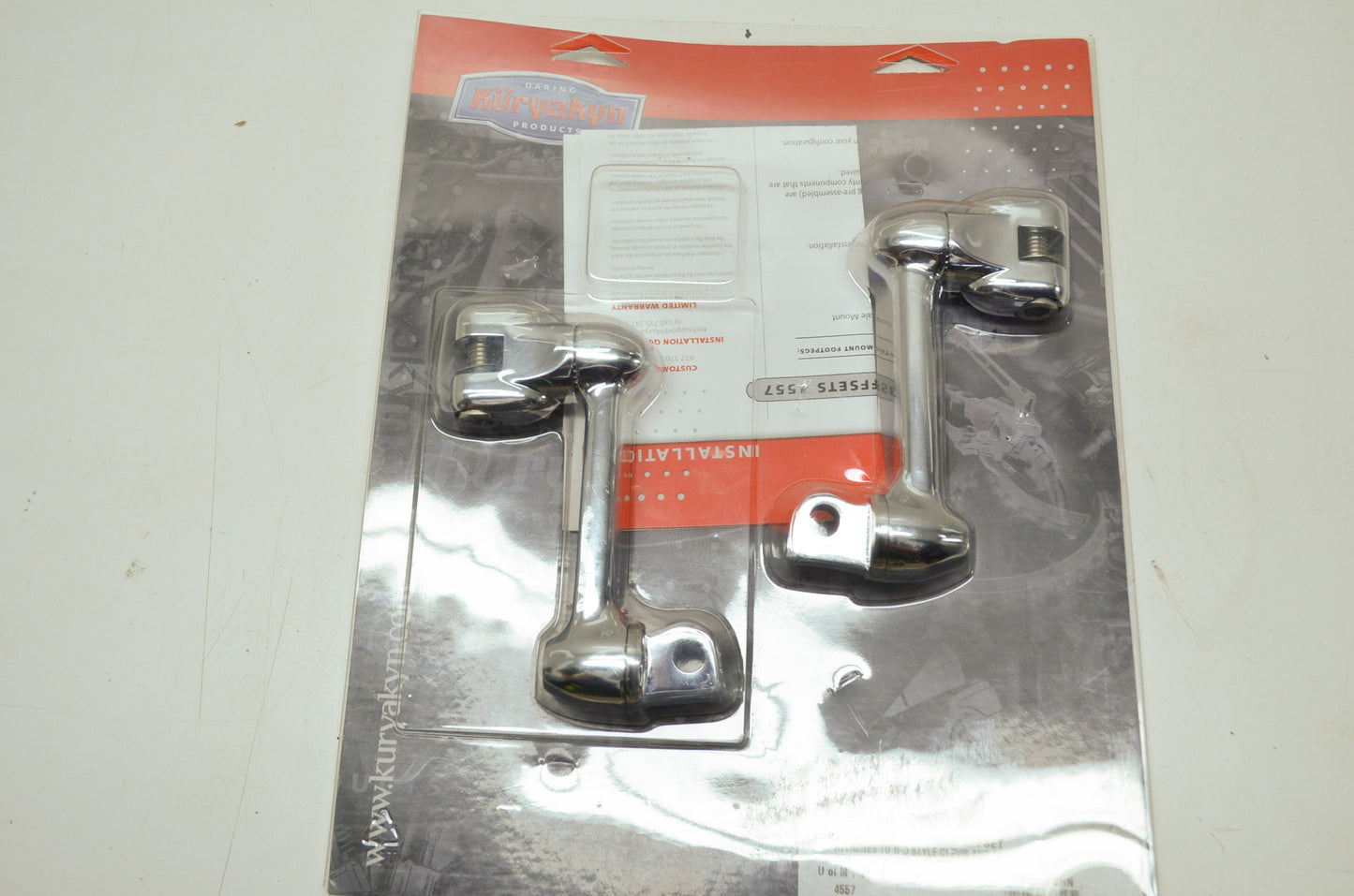 4' Adjustable Lockable Offset Foot Pegs Harley Davidson NOS