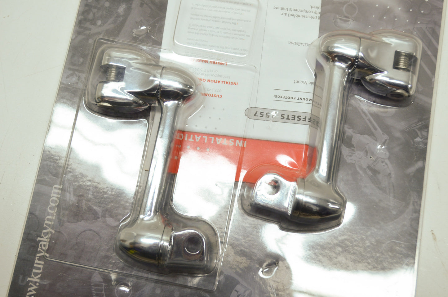 4' Adjustable Lockable Offset Foot Pegs Harley Davidson NOS