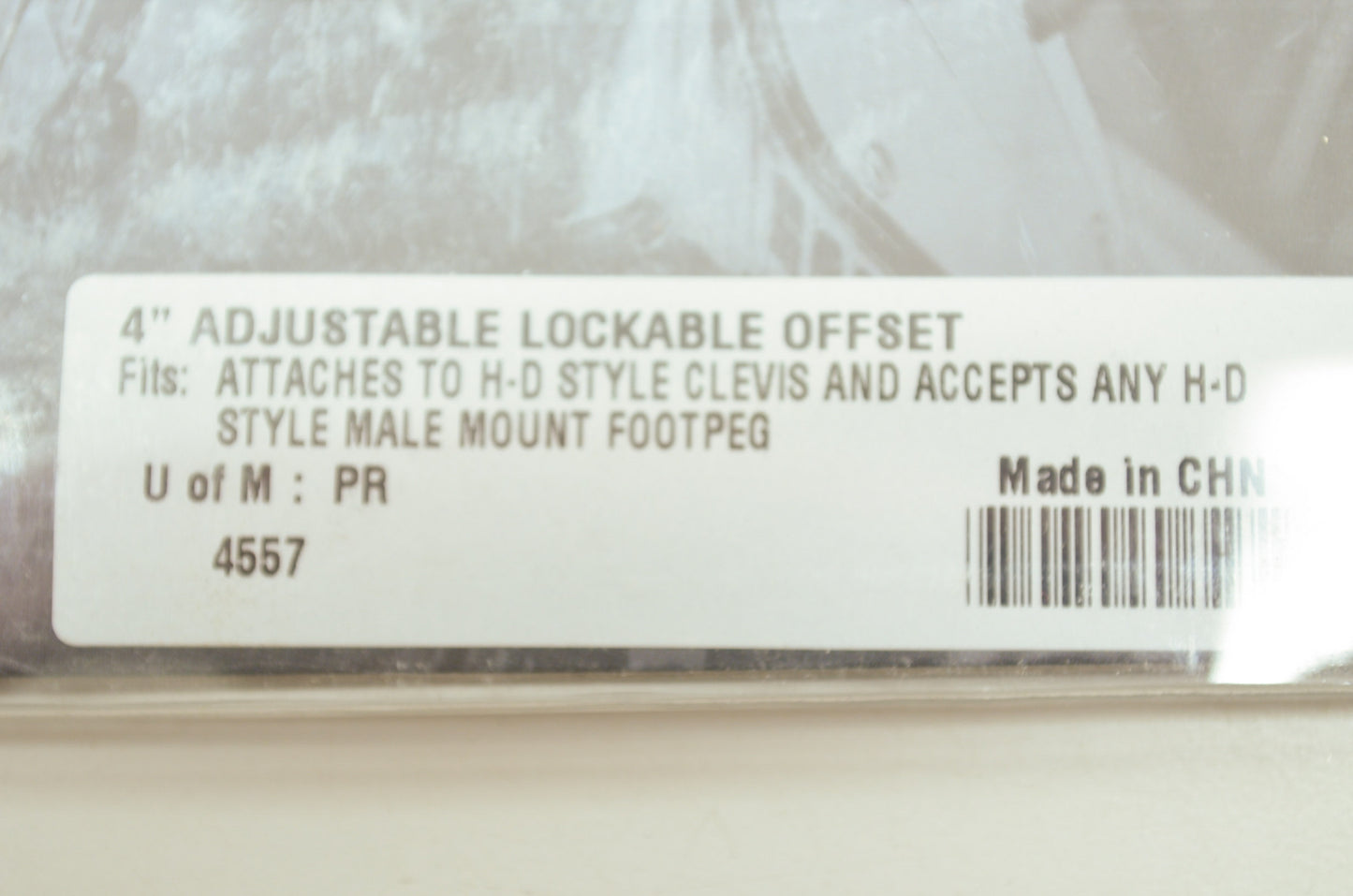 4' Adjustable Lockable Offset Foot Pegs Harley Davidson NOS