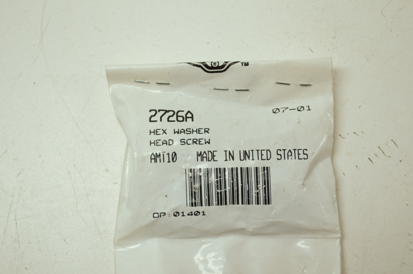 OEM Harley-Davidson 2726A Hex Washer Head Screw Qty 8 NOS