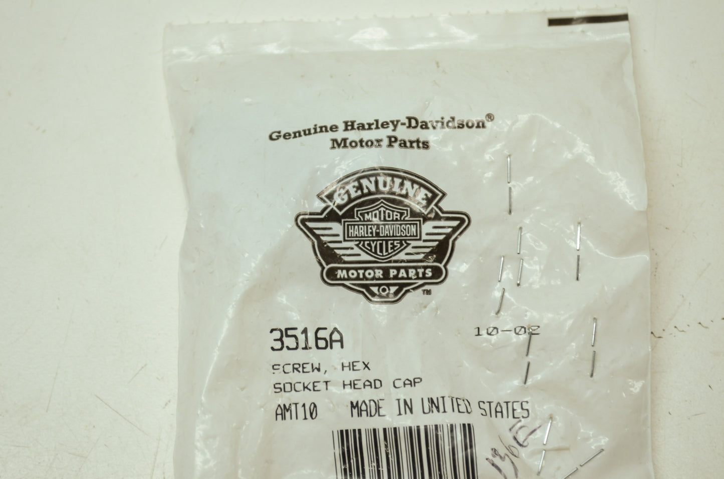 OEM Harley-Davidson 3516A Hex Socket Head Cap Screw Qty 2 NOS