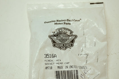 OEM Harley-Davidson 3516A Hex Socket Head Cap Screw Qty 2 NOS