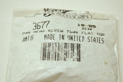 Pan Head Screw Bolt Tork Flat Top Qty 4 NOS