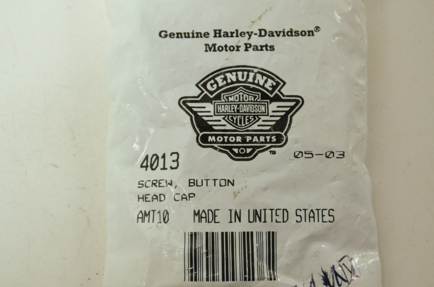 OEM Harley-Davidson 4013 Torx Button Head Screw 3/8-1 Qty 10 NOS