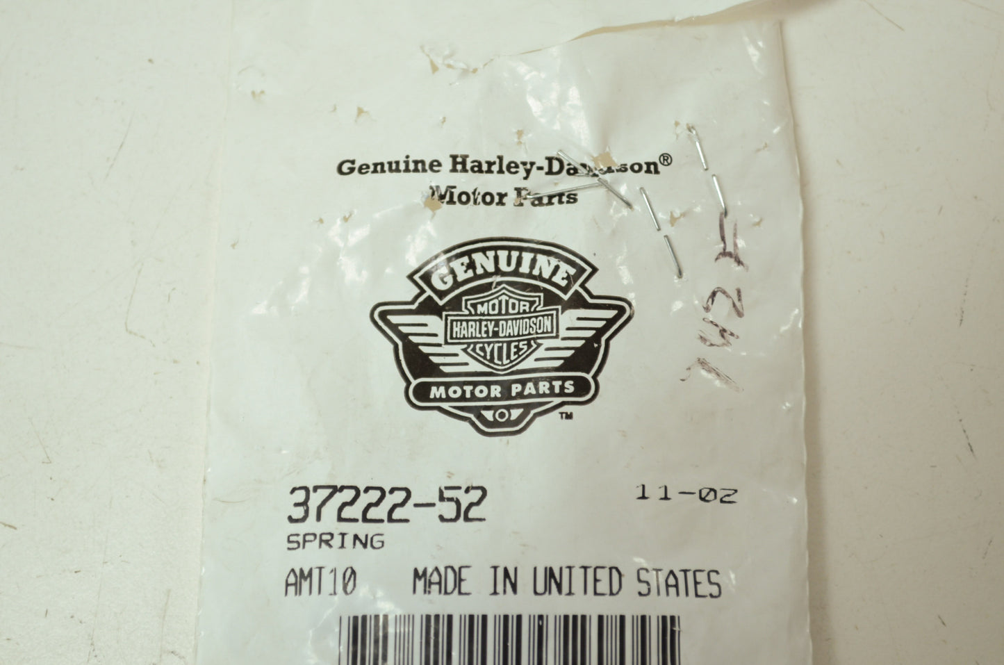 OEM Harley-Davidson 37222-52 Spring Qty 2 NOS