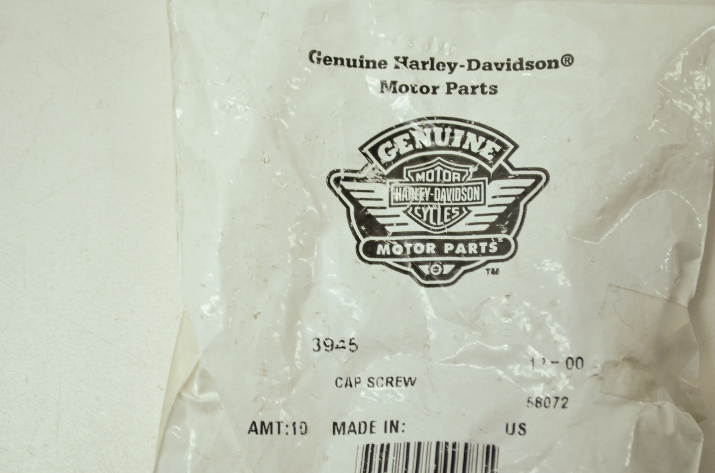 OEM Harley-Davidson 3945 Cap Screw Qty 3 NOS