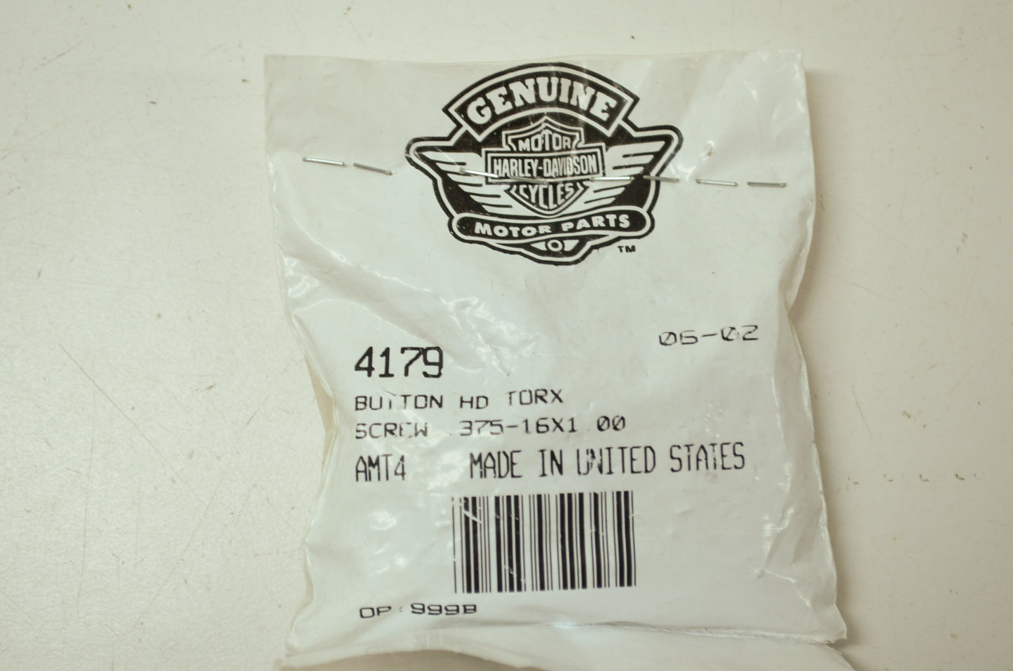 OEM Harley-Davidson 4179 Torx Button Head Screw 3/8-1 Qty 5 NOS