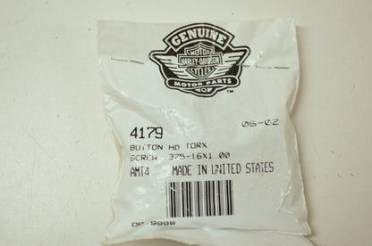 OEM Harley-Davidson 4179 Torx Button Head Screw 3/8-1 Qty 5 NOS