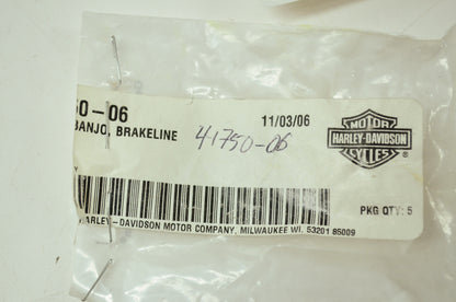 OEM Harley-Davidson 41750-06 Brake Line Banjo Bolt Qty 4 NOS