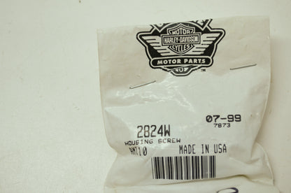 OEM Harley-Davidson 2824W Housing Screw Qty 6 NOS
