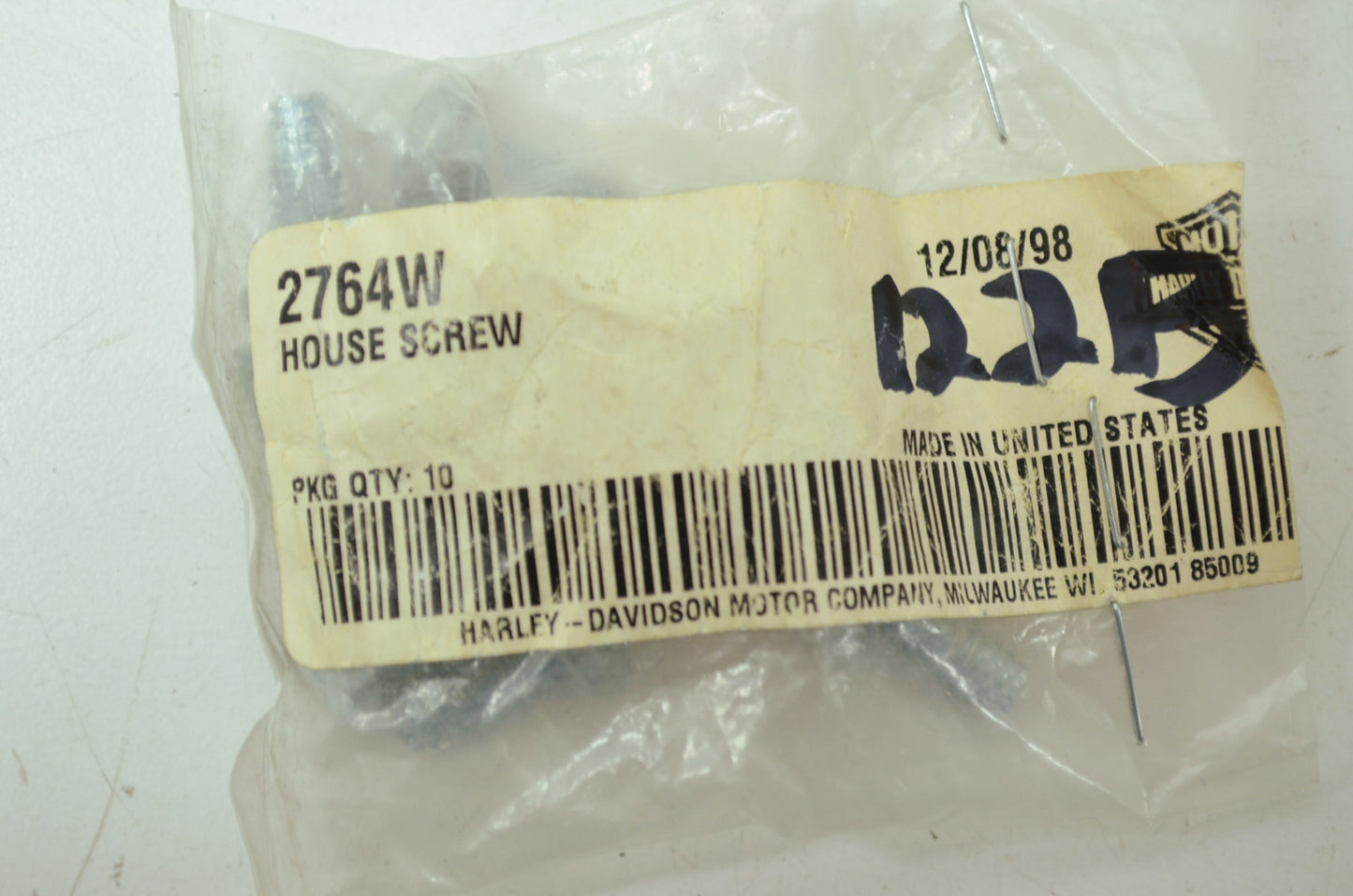 OEM Harley-Davidson 2764W House Screw Qty 10 NOS