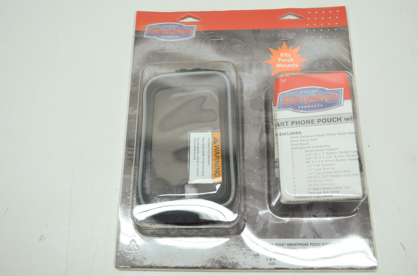 Water Resist Smartphone Pouch & Mount 1' 1-1 4' Bars NOS
