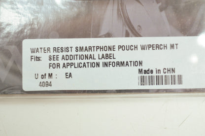 Water Resist Smartphone Pouch & Mount 1' 1-1 4' Bars NOS