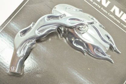 Left Chrome Flamed Mirror NOS