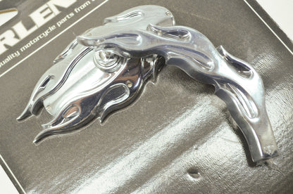 Right Chrome Flamed Mirror Harley Davidson NOS