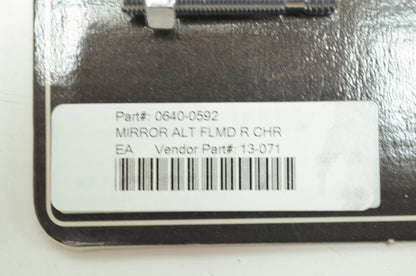 Right Chrome Flamed Mirror Harley Davidson NOS