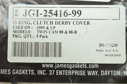 James Gaskets JGI-25416-99 Clutch Derby Cover O Ring NOS