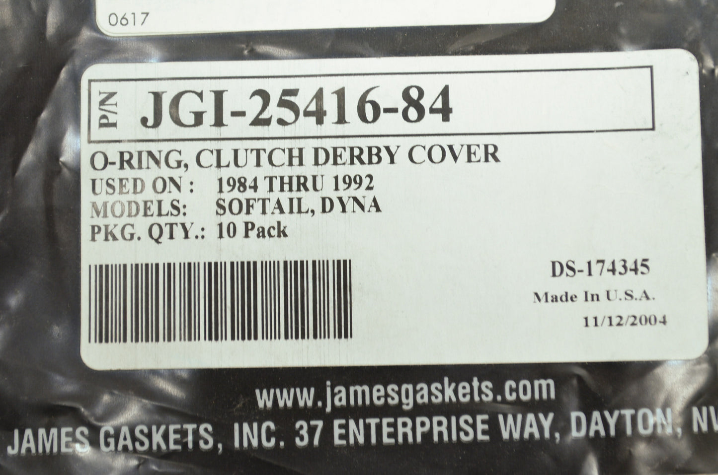 Clutch Derby Cover O Ring Harley Davidson Qty 4 NOS