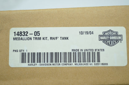 Right Front Tank Medallion Trim Kit 05-07 FLSTSC NOS