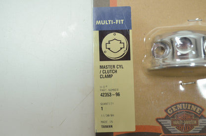 OEM Harley-Davidson 42353-96 Front Master Cylinder Clamp Kit NOS