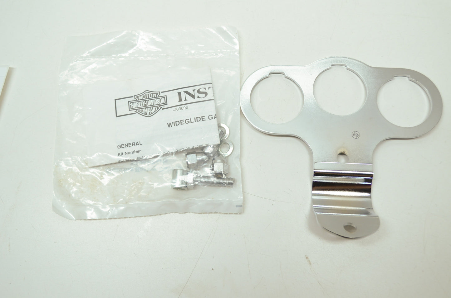 OEM Harley-Davidson 69441-06 Triple Gauge Bracket Kit 1.5" NOS