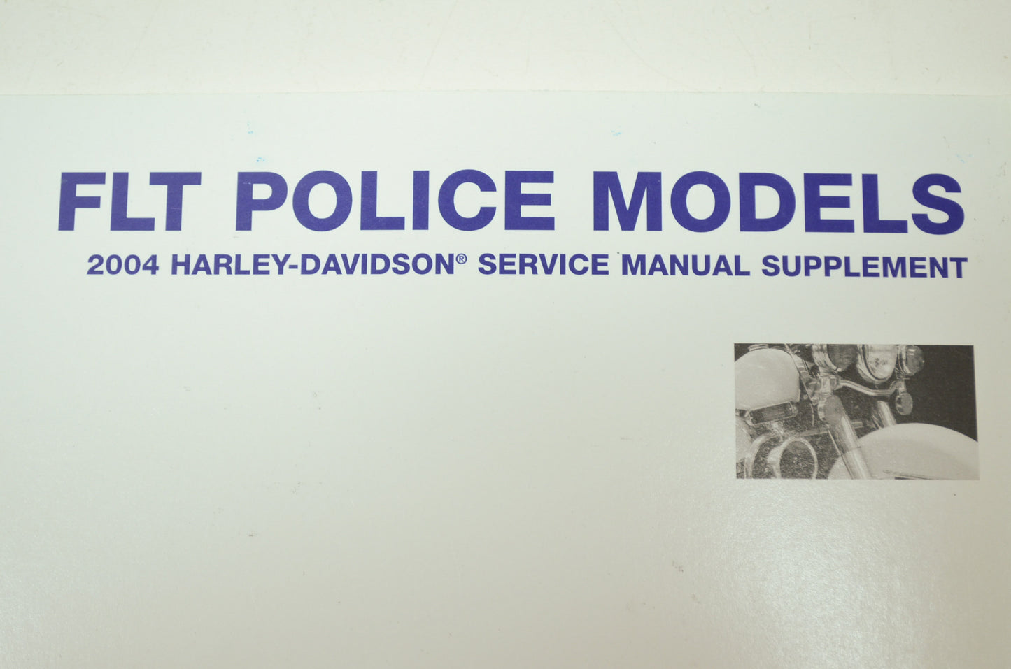 FLT Police Models 2004 Manual Supplement