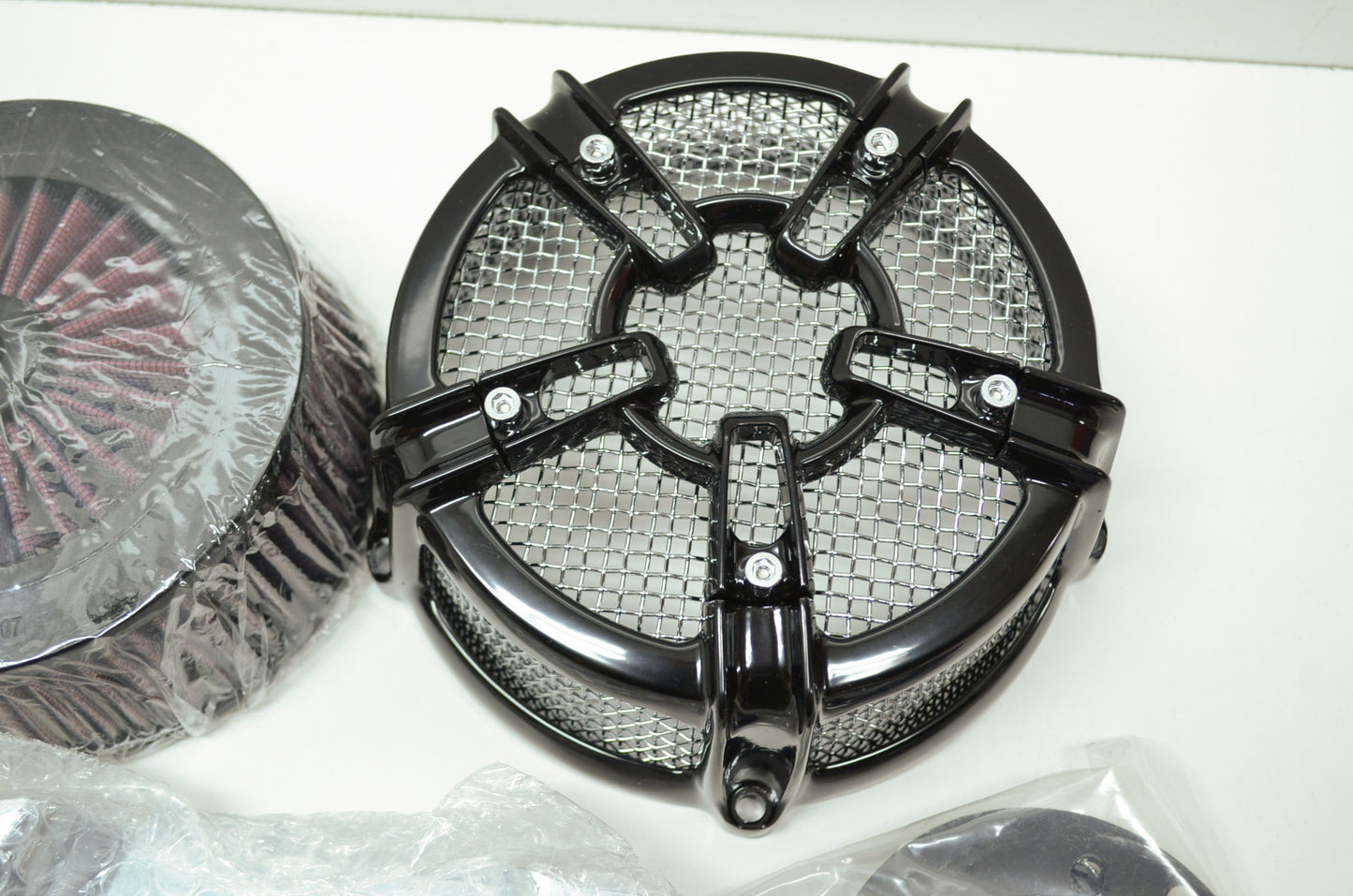 Kuryakyn 9576 Black Mach 2 Co-Ax Air Cleaner 99-13 Harley Twin Cam NOS
