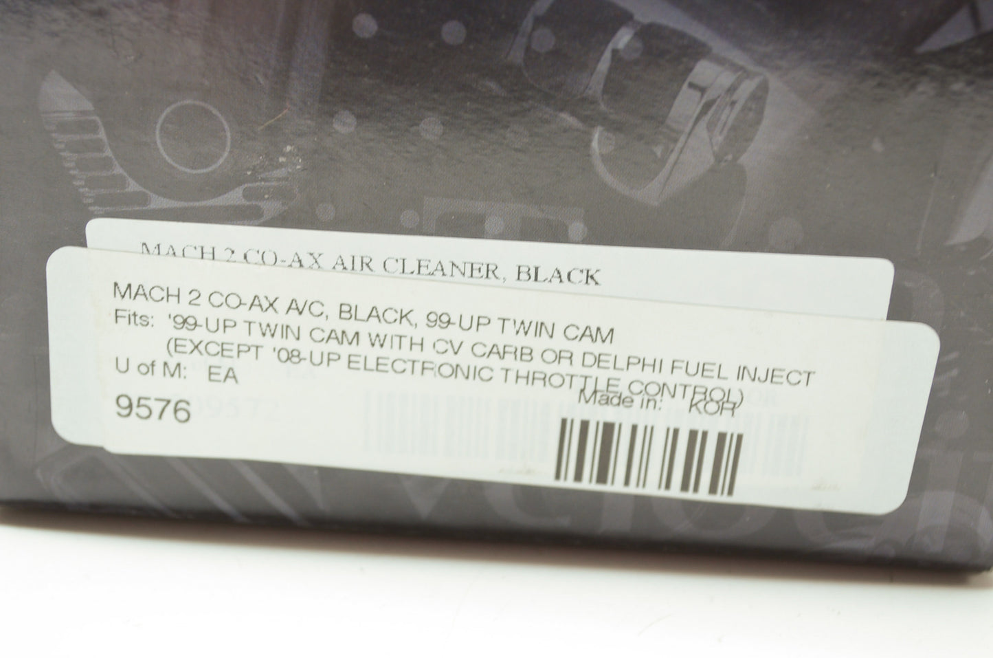 Kuryakyn 9576 Black Mach 2 Co-Ax Air Cleaner 99-13 Harley Twin Cam NOS