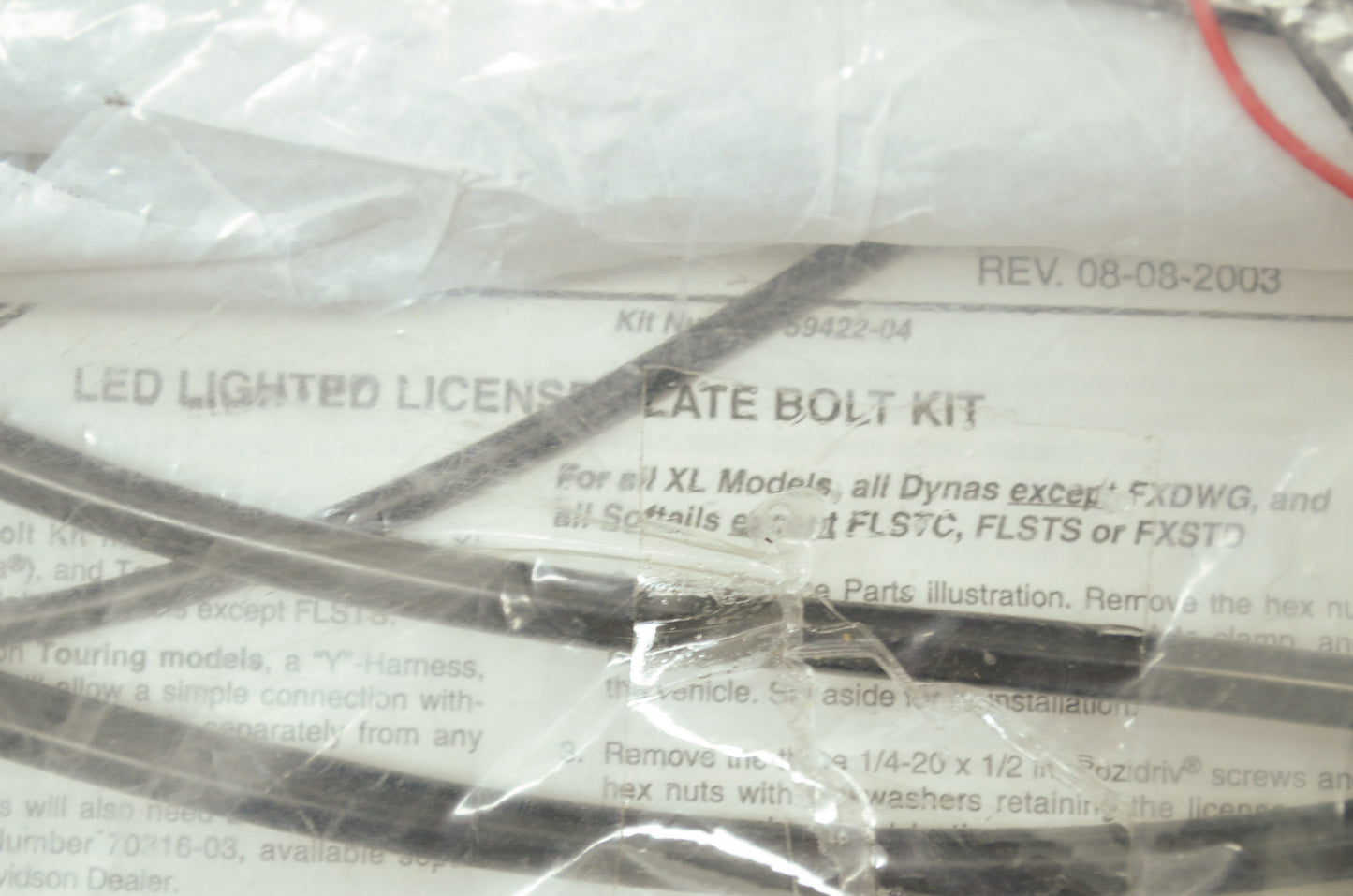 Lighted License Plate Bolt Kit NOS