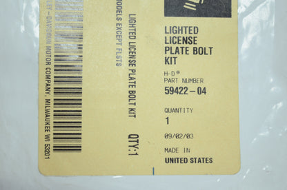 Lighted License Plate Bolt Kit NOS