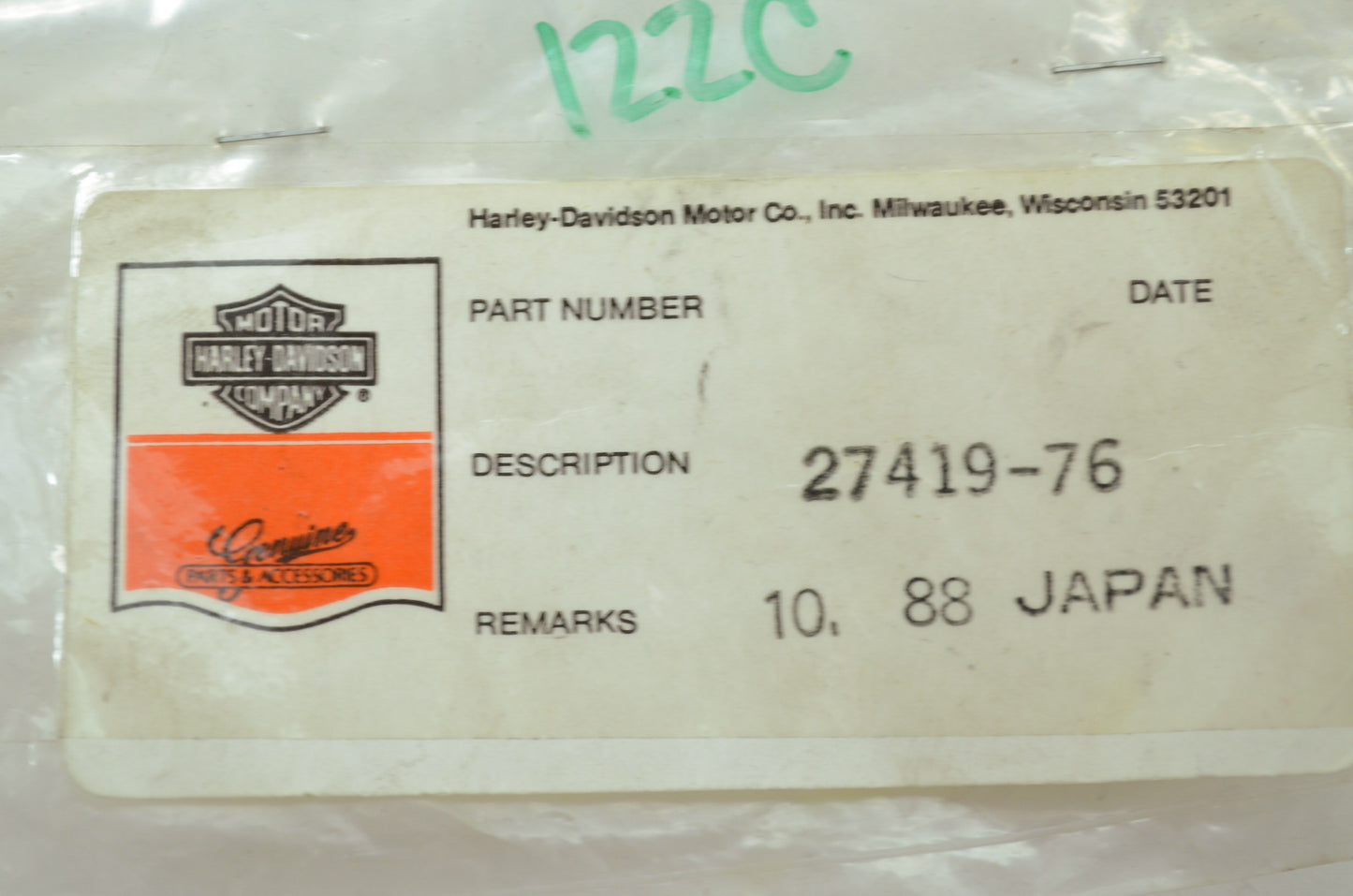 OEM Harley-Davidson 27419-76 Main Jet 220 4000 NOS