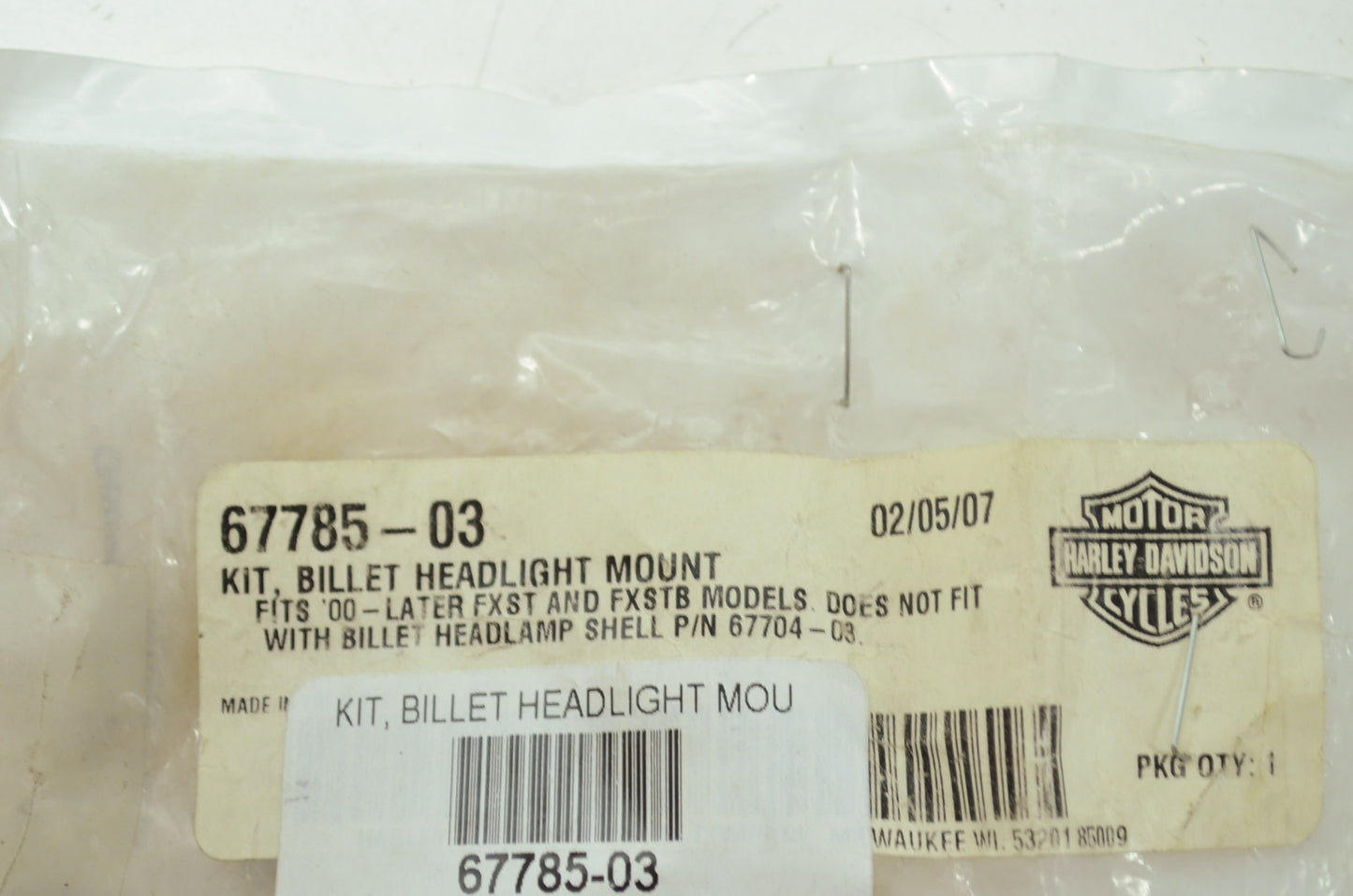 Billet Headlight Mount Kit NOS