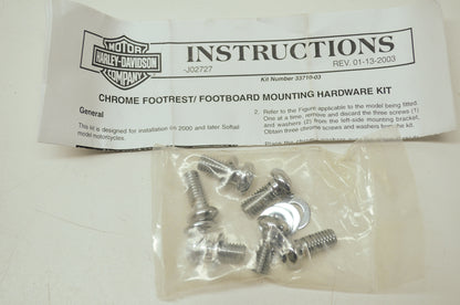 OEM Harley-Davidson 33710-03 Chrome Mounting Hardware Kit NOS