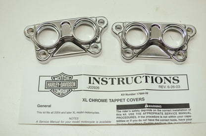 OEM Harley-Davidson 17994-04 Chome Tappet Cover Kit NOS
