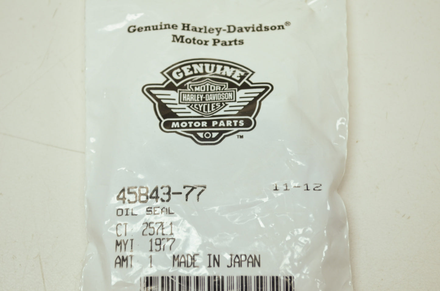 OEM Harley-Davidson 45843-77 Oil Seal NOS