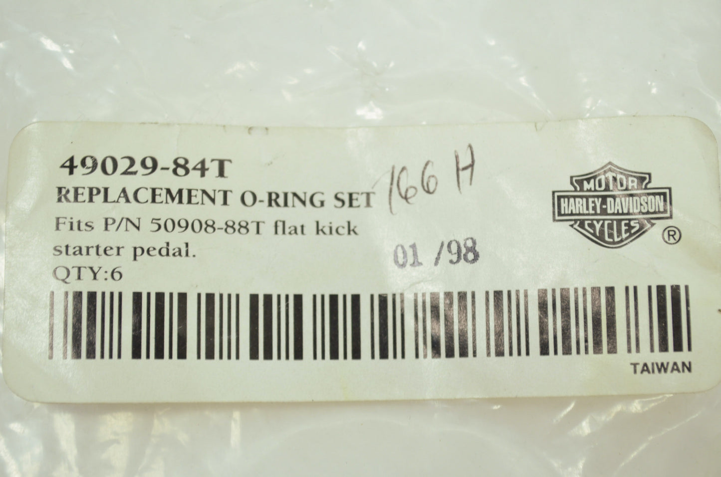 OEM Harley-Davidson 49029-84T O-Ring Set Qty 5 NOS