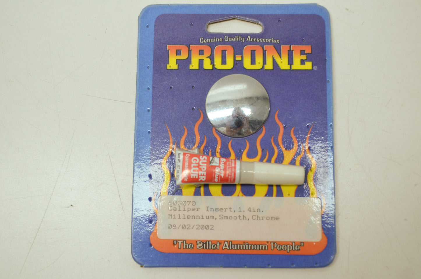 Pro-One 603070 Caliper Insert 1.4' Chrome 77-81 Sportster NOS