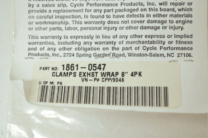 8' Tie Wrap 4 Pack Qty 4 NOS