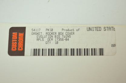 Upper Rocker Box Cover Gasket 84-91 Evolution Twin Qty 2 NOS