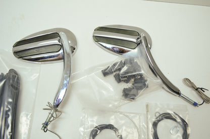 Mirror with Auxiliary Running Light and Directional Indicator